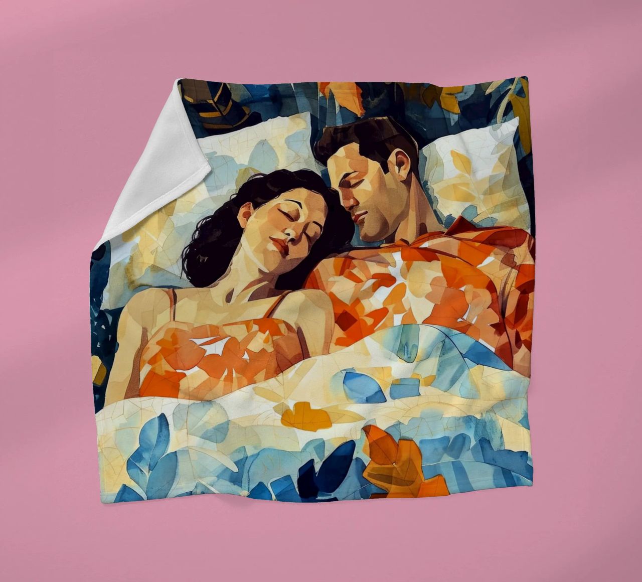 L'amore è nell'aria pittura digitale ad acquerello coperta in pile da Justyna Jaszke JBJart