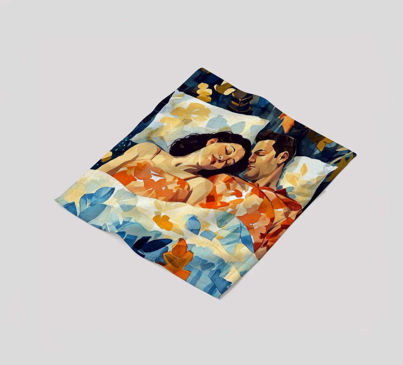 L'amore è nell'aria pittura digitale ad acquerello coperta in pile da Justyna Jaszke JBJart