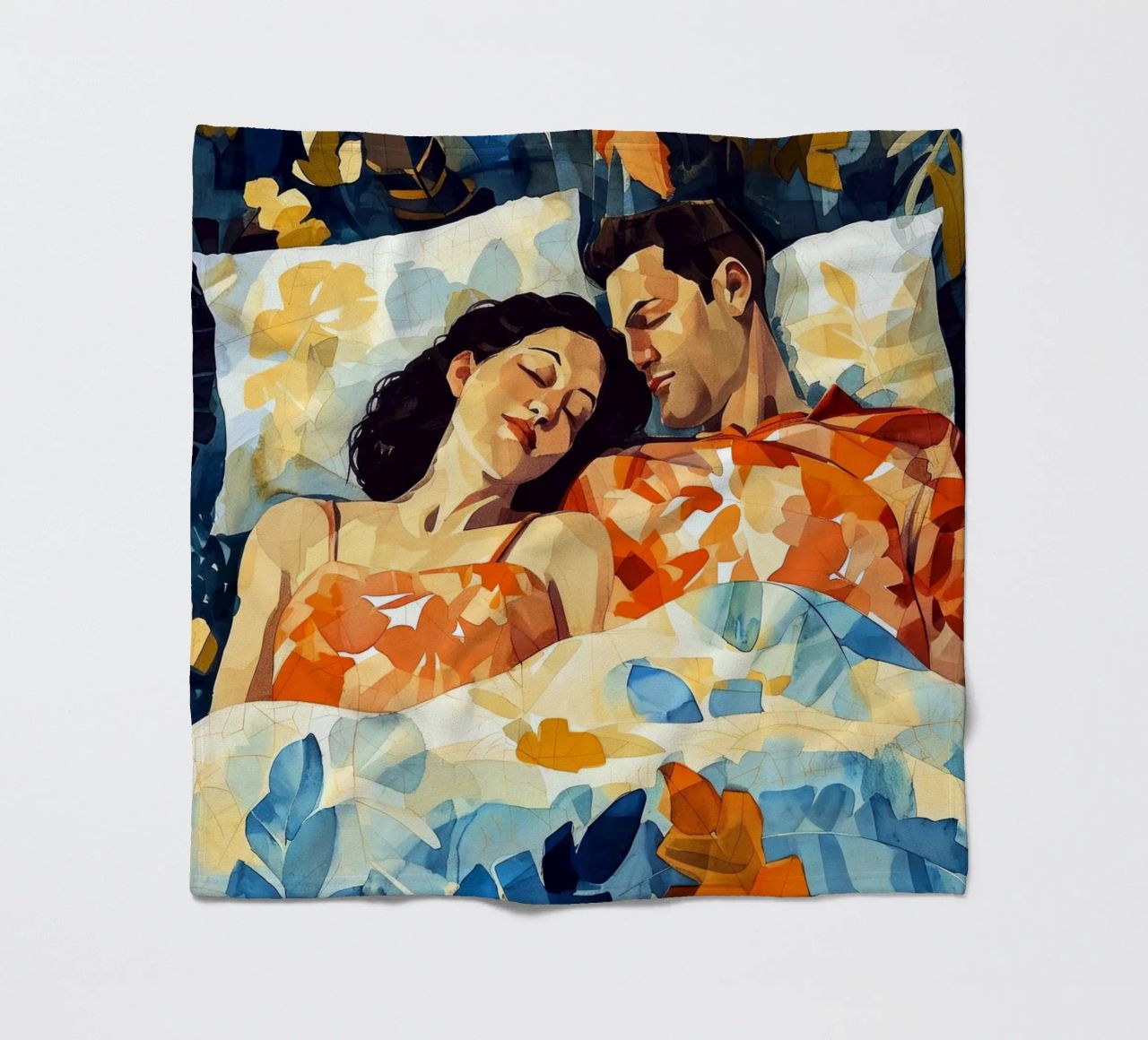 L'amore è nell'aria pittura digitale ad acquerello coperta in pile da Justyna Jaszke JBJart