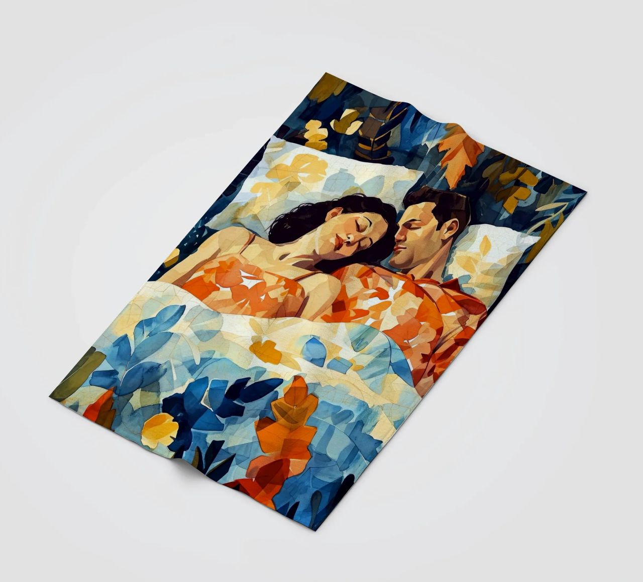 L'amore è nell'aria pittura digitale ad acquerello coperta in pile da Justyna Jaszke JBJart
