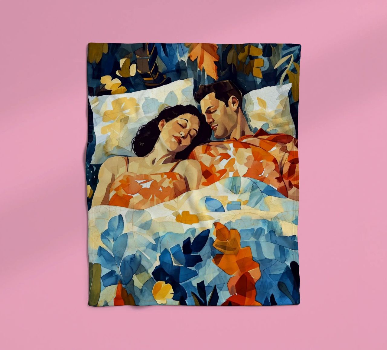 L'amore è nell'aria pittura digitale ad acquerello coperta in pile da Justyna Jaszke JBJart