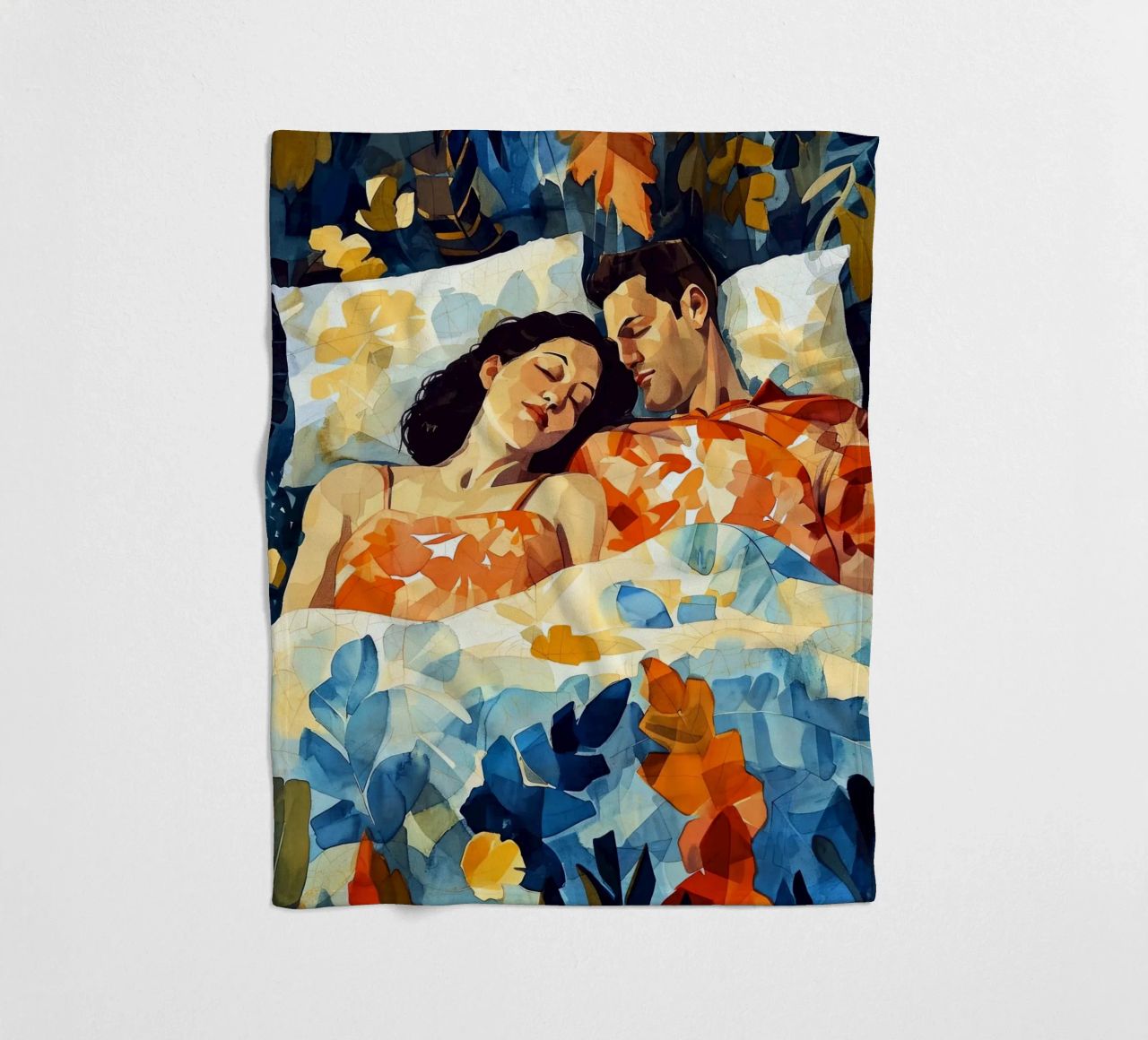 L'amore è nell'aria pittura digitale ad acquerello coperta in pile da Justyna Jaszke JBJart