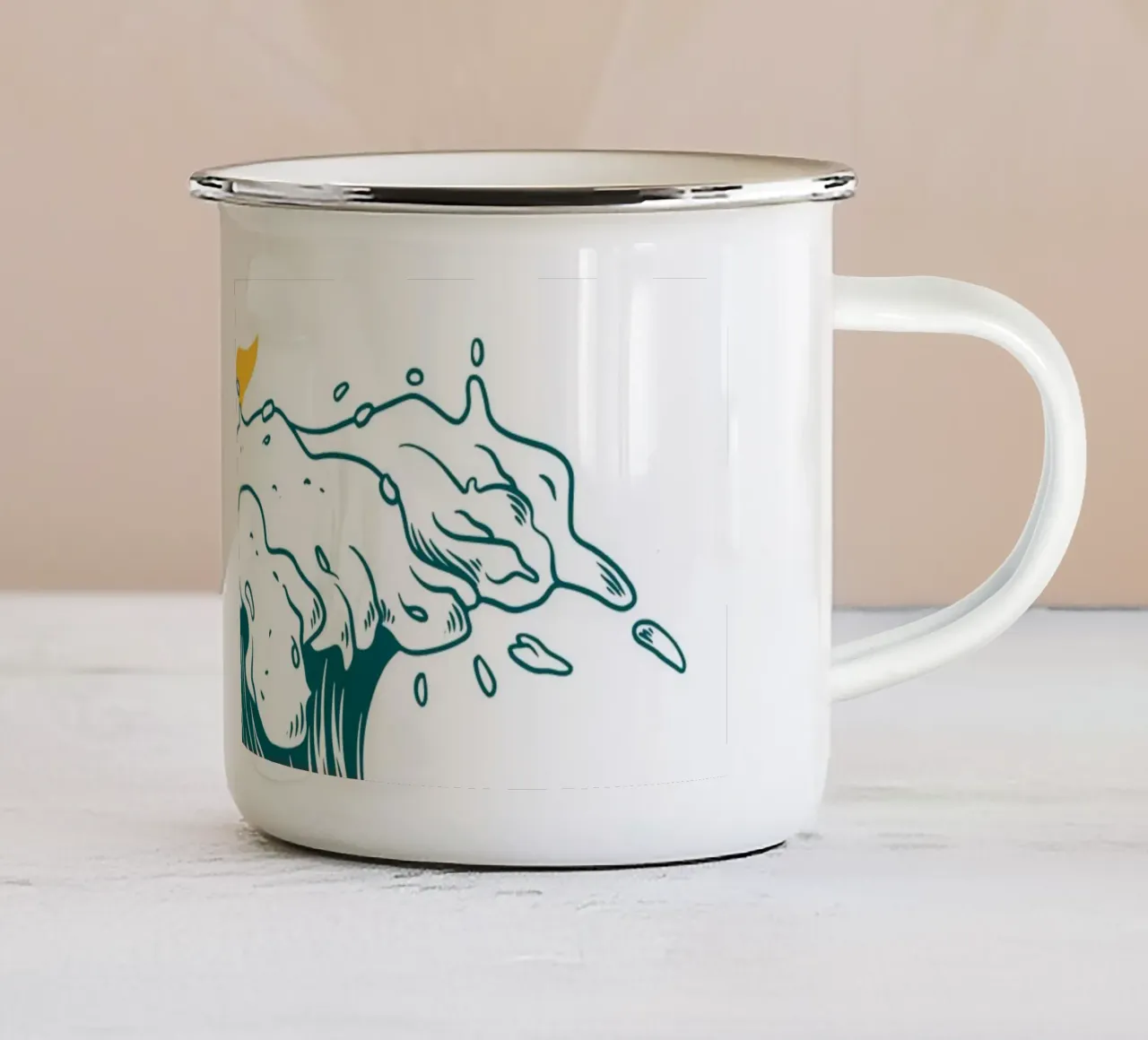 Catch You On The Next Wave tazza in smalto da Dreamer10
