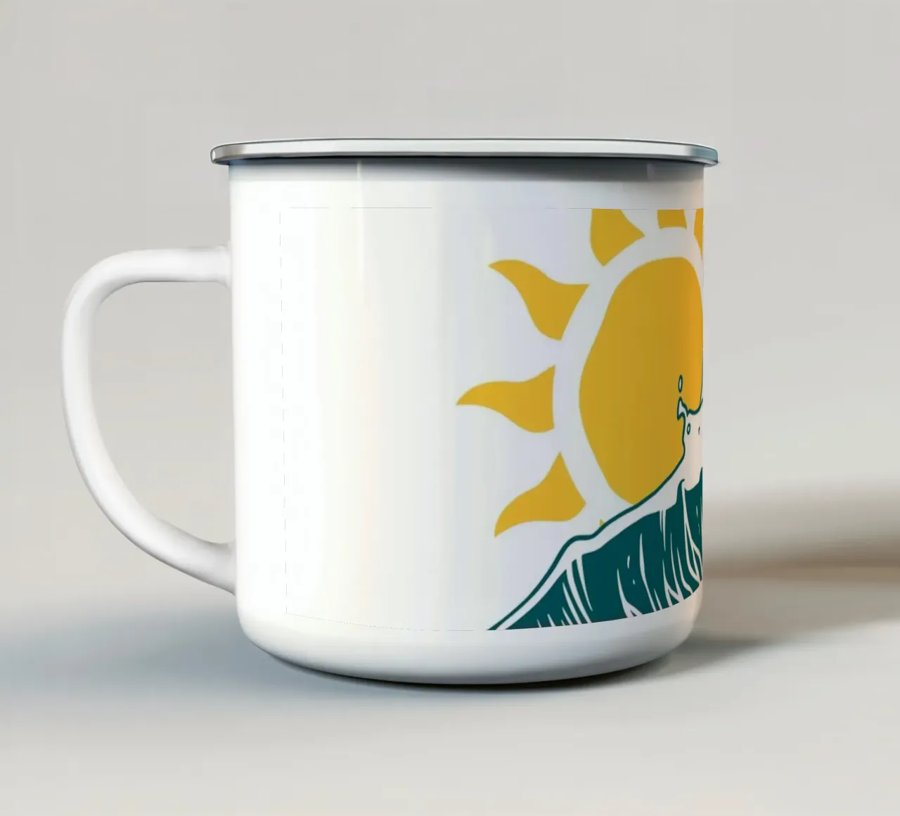 Catch You On The Next Wave tazza in smalto da Dreamer10