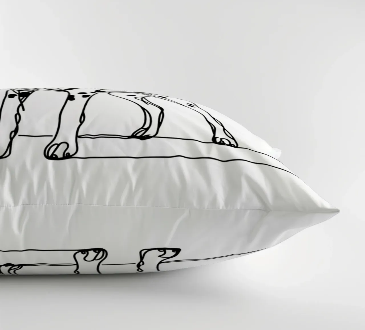 Dalmatian Dog Line Art Drawing decorative cushion by WijdevenDesign
