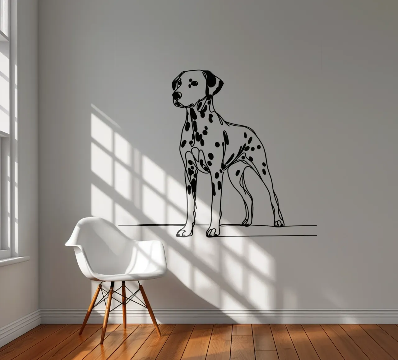 Dalmatian Dog Line Art Drawing photo wallpaper by WijdevenDesign