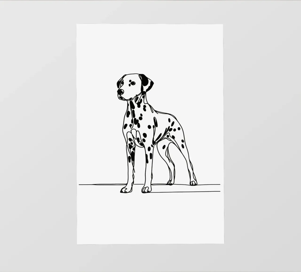 Dalmatian Dog Line Art Drawing pvc cover by WijdevenDesign