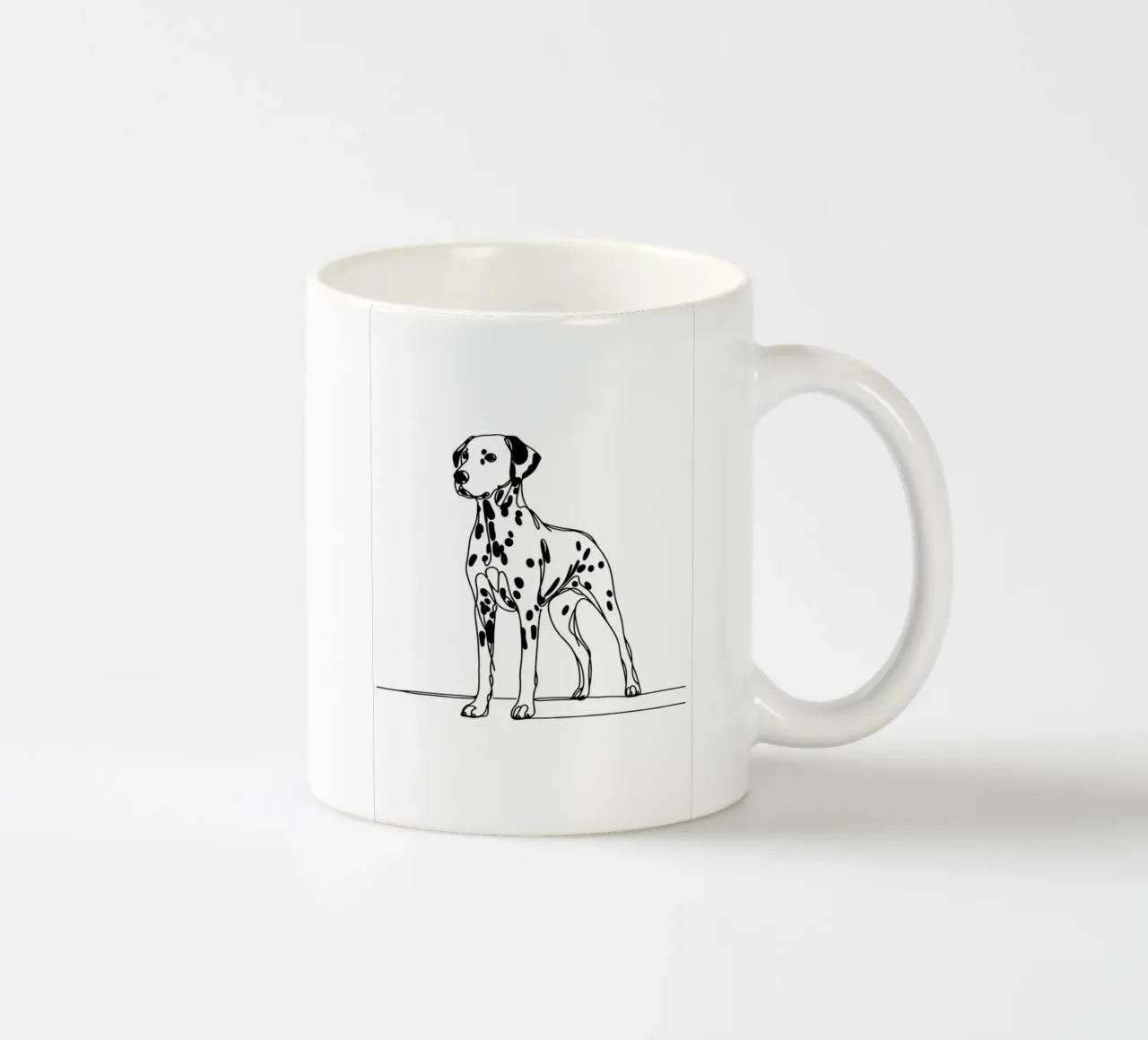 Chien dalmatien Dessin au trait mug en céramique de WijdevenDesign
