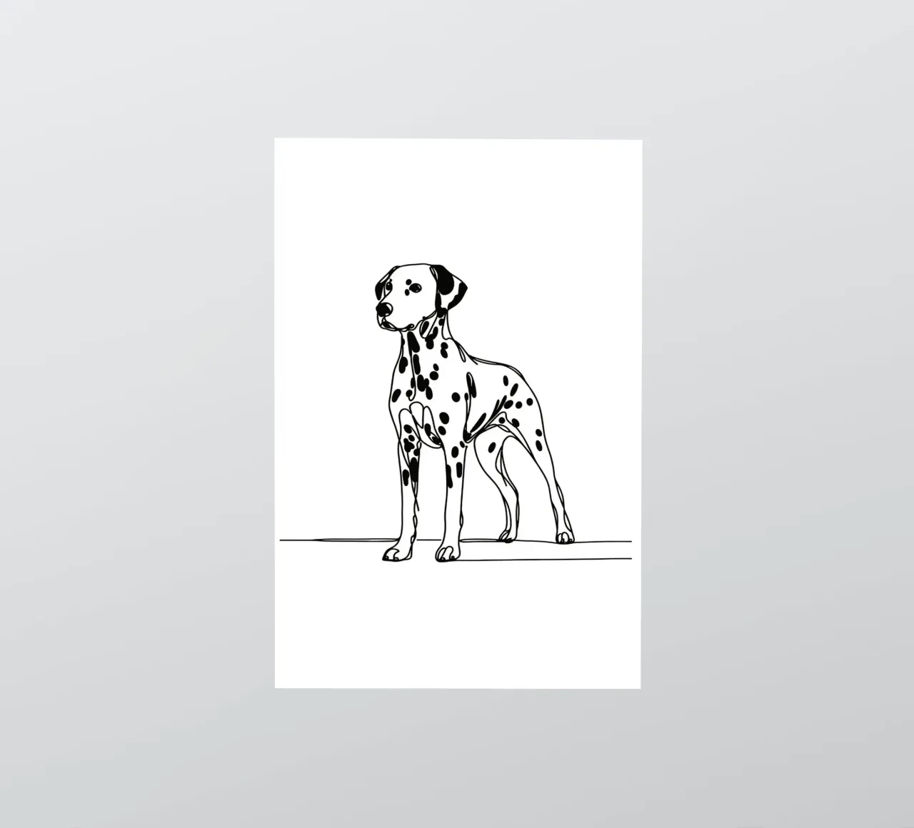 Chien dalmatien Dessin au trait autocollant de WijdevenDesign