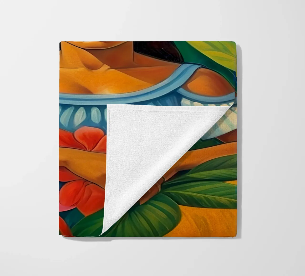 Native Woman in the Forest - Tropical Collection beach towel by Conde Arte