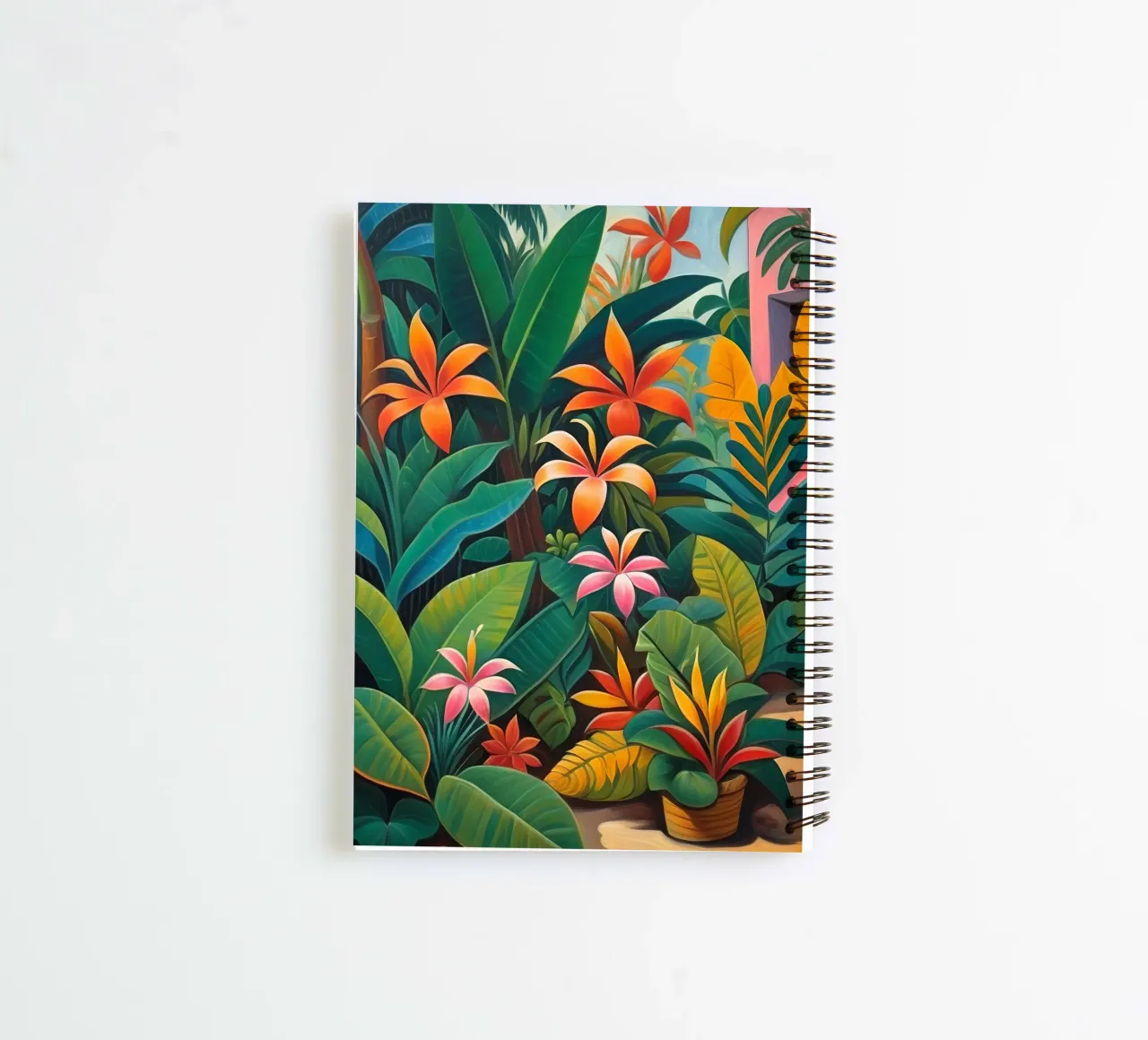 Native Leaves and Flowers - Tropical Collection spiral notebook by Conde Arte