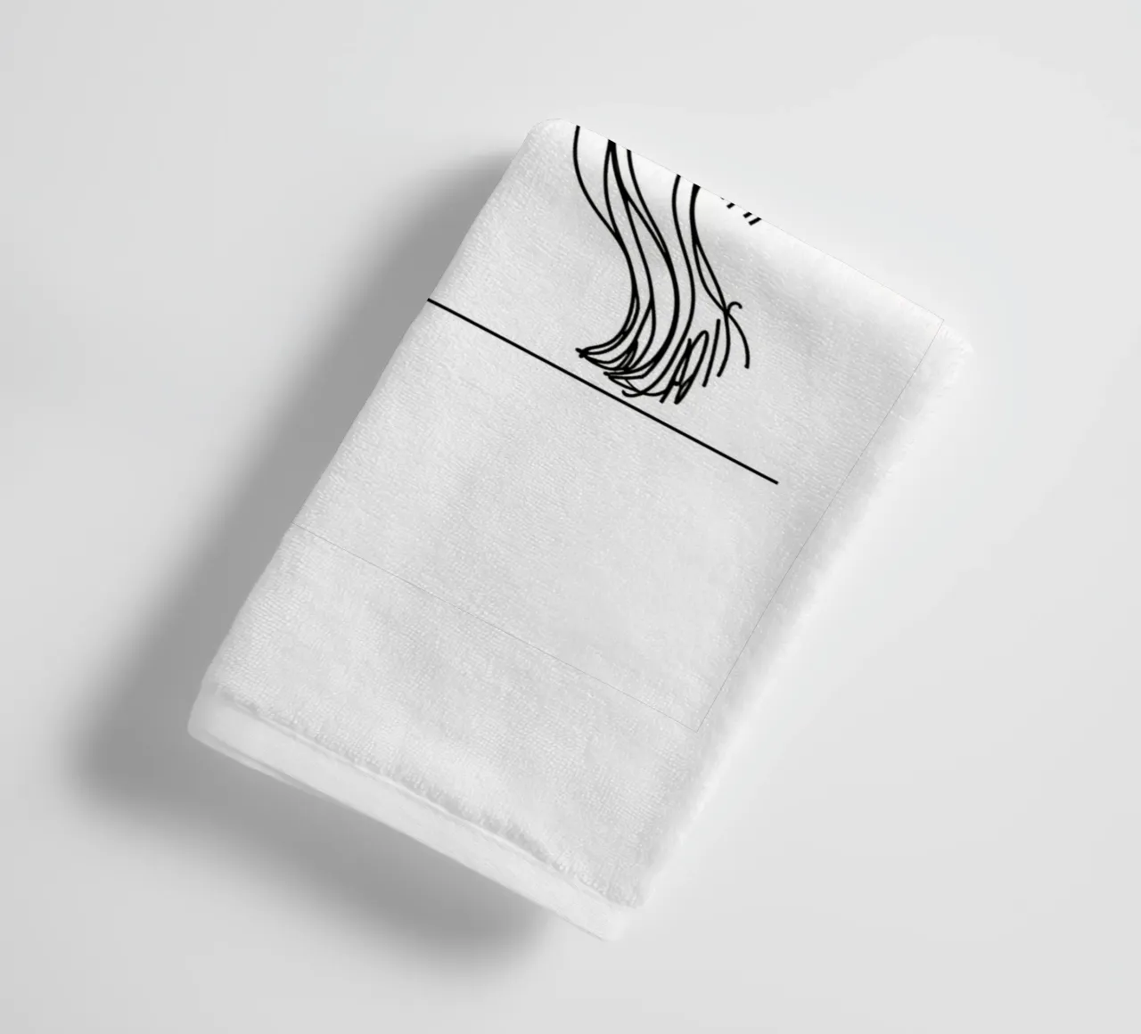 Chien chinois à crête Dessin au trait serviette de bain de WijdevenDesign