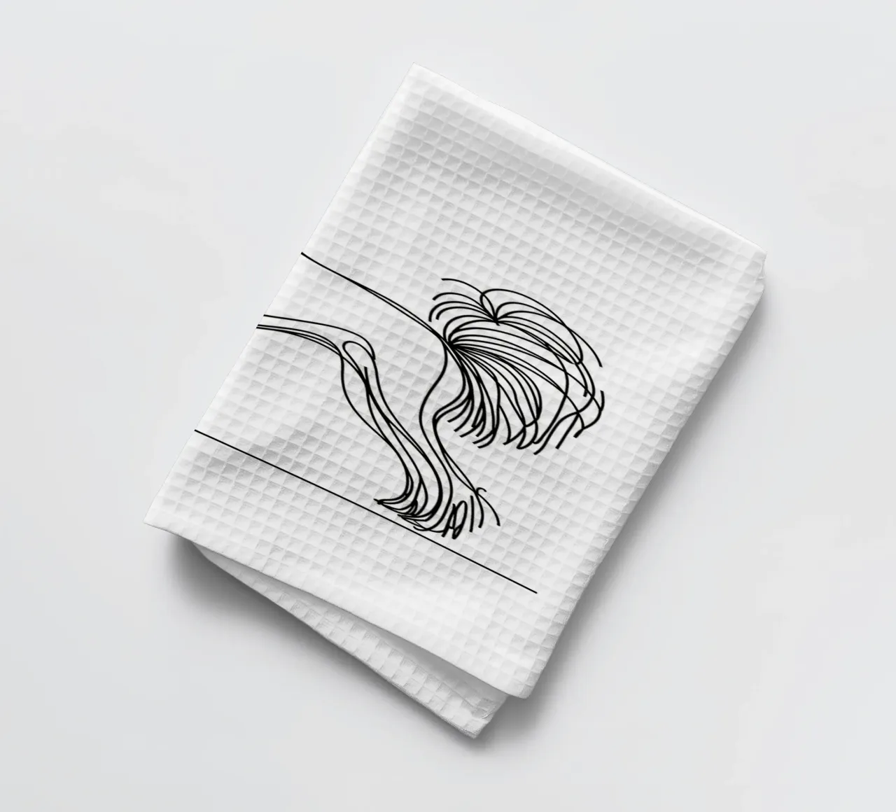 Chien chinois à crête Dessin au trait torchon de WijdevenDesign
