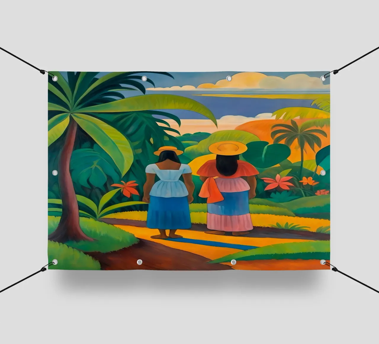 Women in typical clothes - Tropical Collection pvc cover by Conde Arte