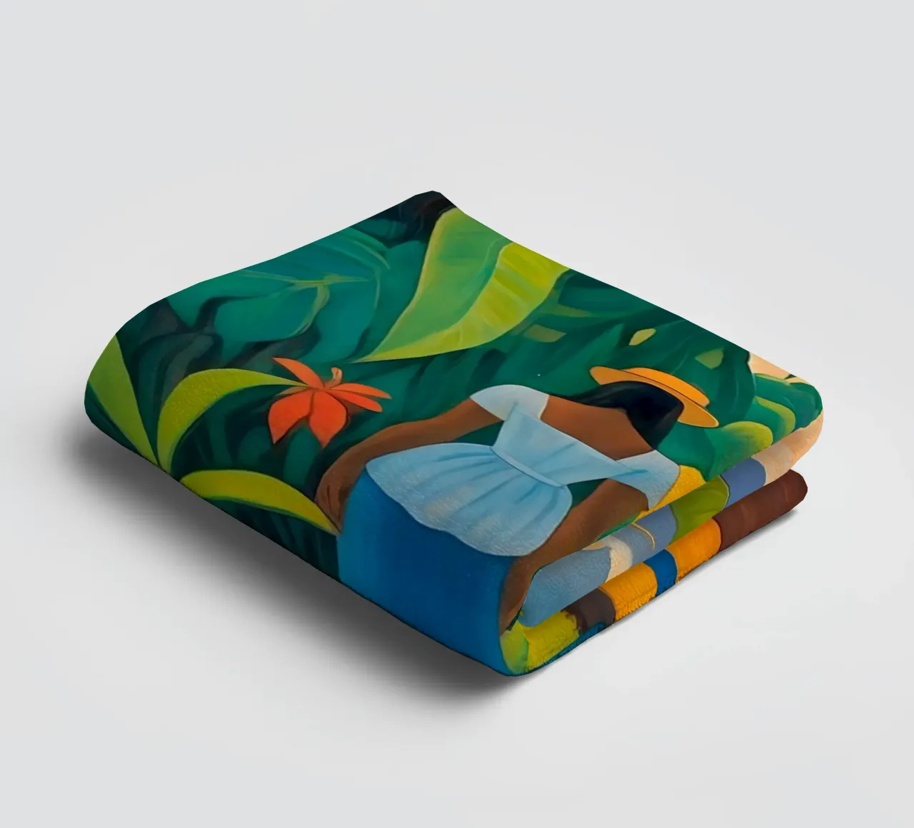 Vrouwen in typische kleding - Tropical Collection badhanddoek van Conde Arte