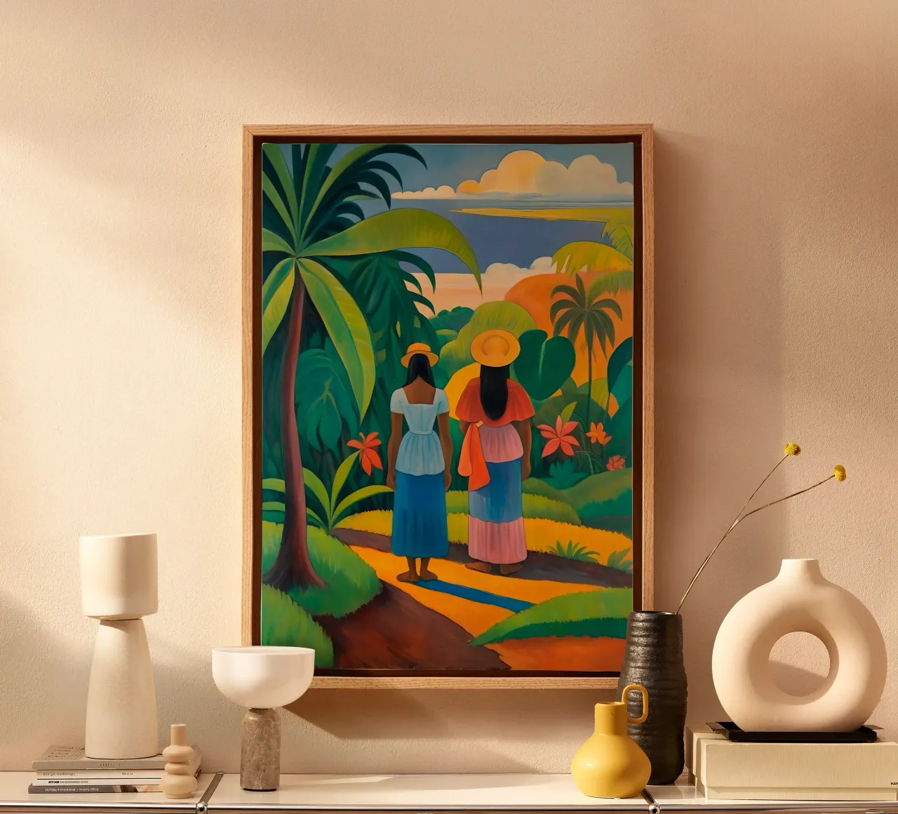 Women in typical clothes - Tropical Collection canvas by Conde Arte