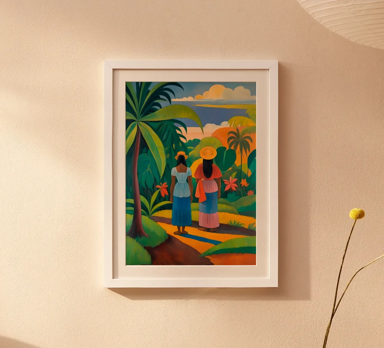 Frauen in typischer Kleidung - Tropical Collection Poster von Conde Arte