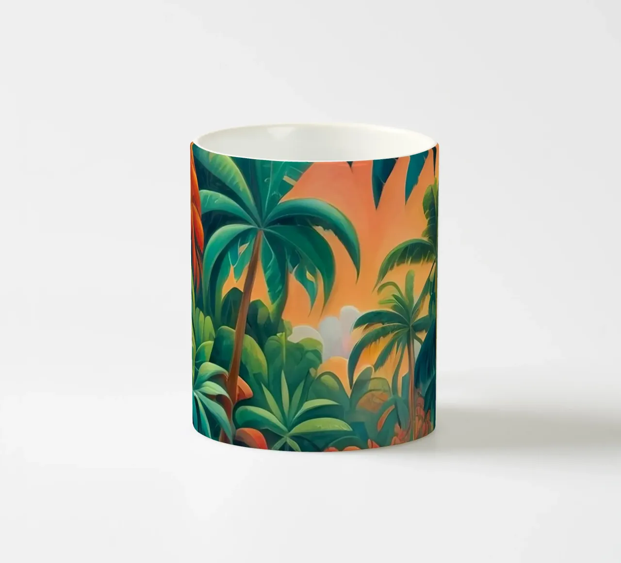 Foresta nativa colorata - Collezione tropicale tazza in ceramica da Conde Arte