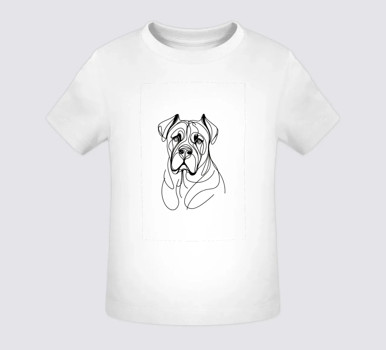 Cane Corso Dog Line Art Drawing maglietta neonato da WijdevenDesign