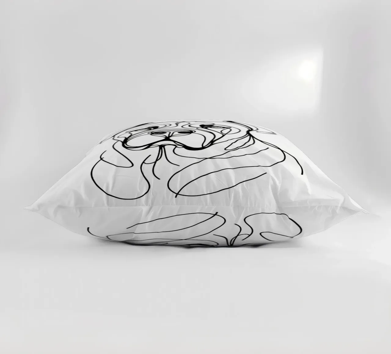 Cane Corso Dog Line Art Drawing cuscino da WijdevenDesign