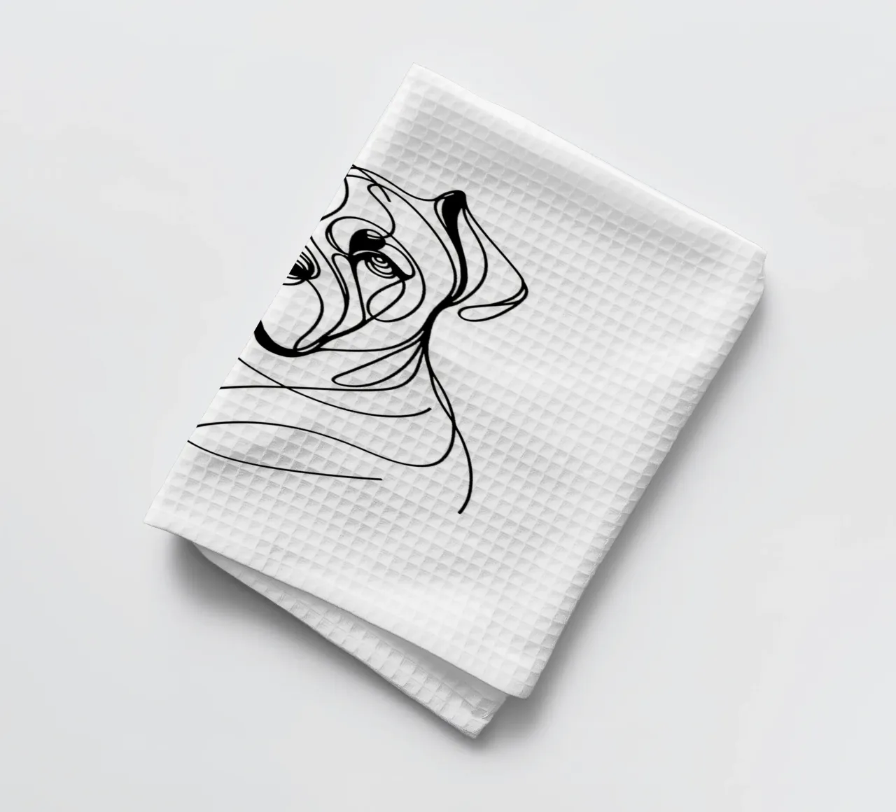 Cane Corso Dog Line Art Drawing canovaccio da cucina da WijdevenDesign