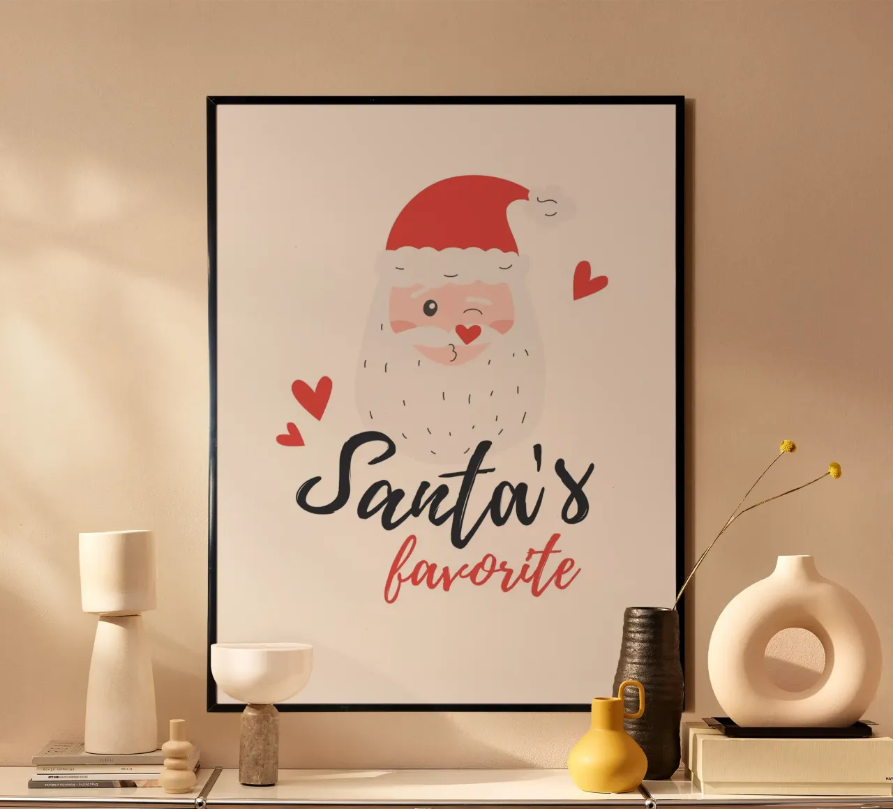 Santa's Favourite poster con telaio in plastica da Dreamer10