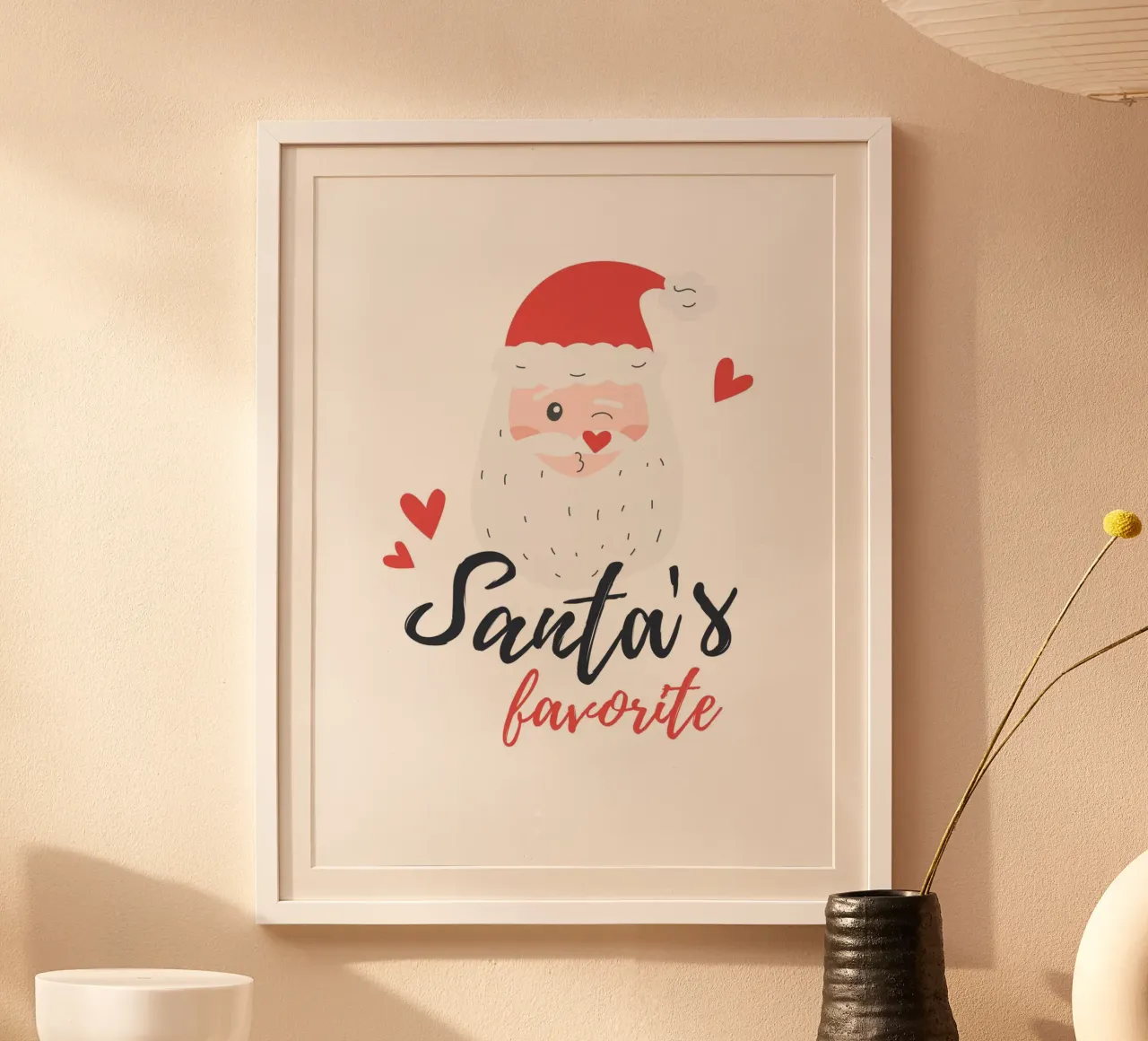 Santa's Favourite poster con telaio in plastica da Dreamer10