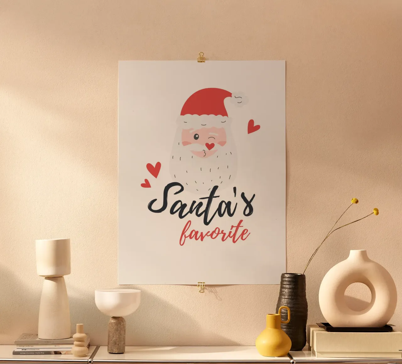 Santa's Favourite poster con telaio in plastica da Dreamer10