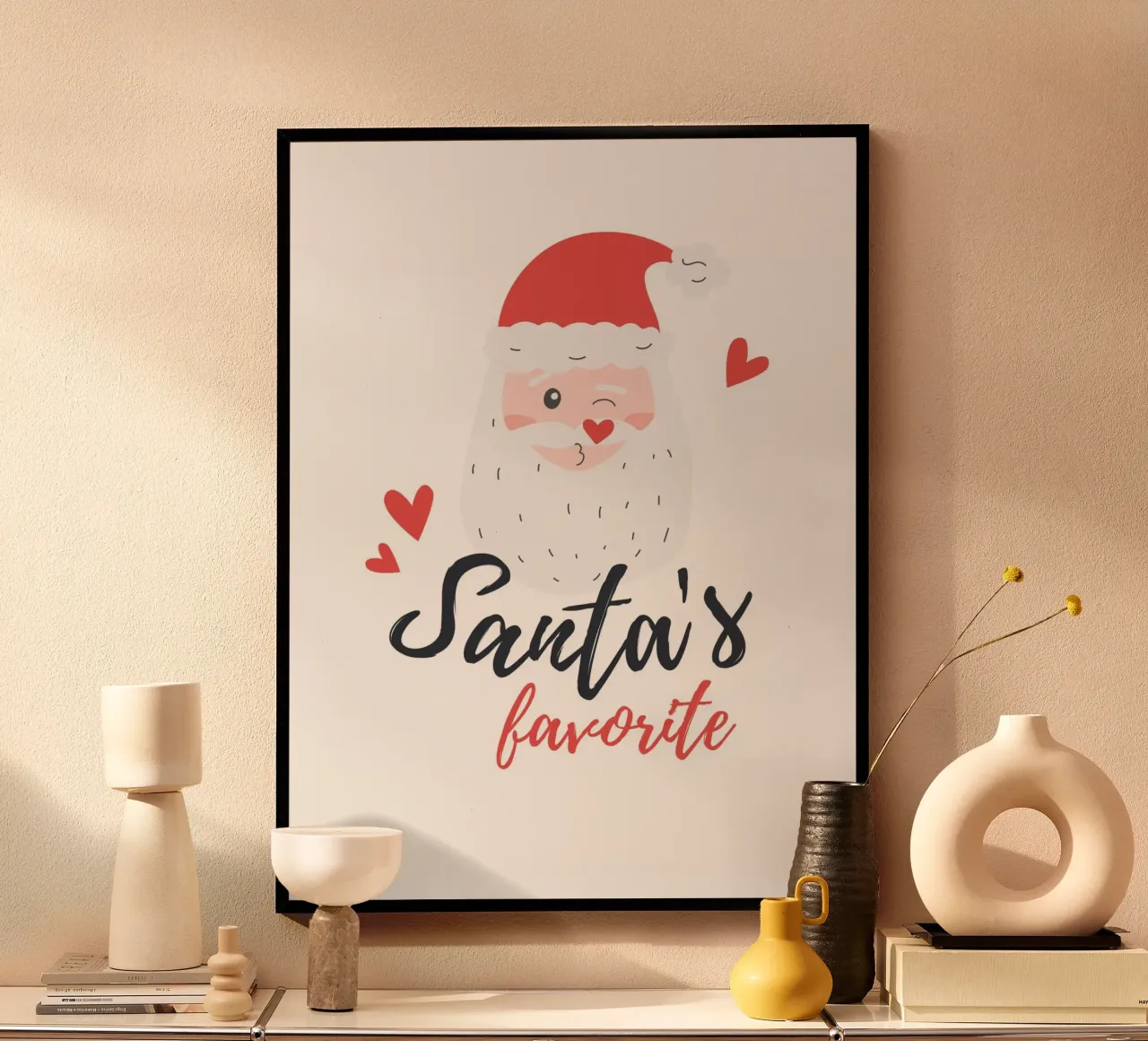 Santa's Favourite poster con telaio in plastica da Dreamer10