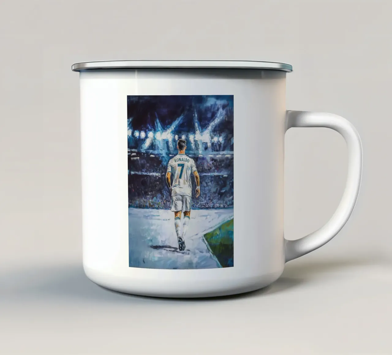 Sensazione dello stadio Ronaldo tazza in smalto da Carinaprint