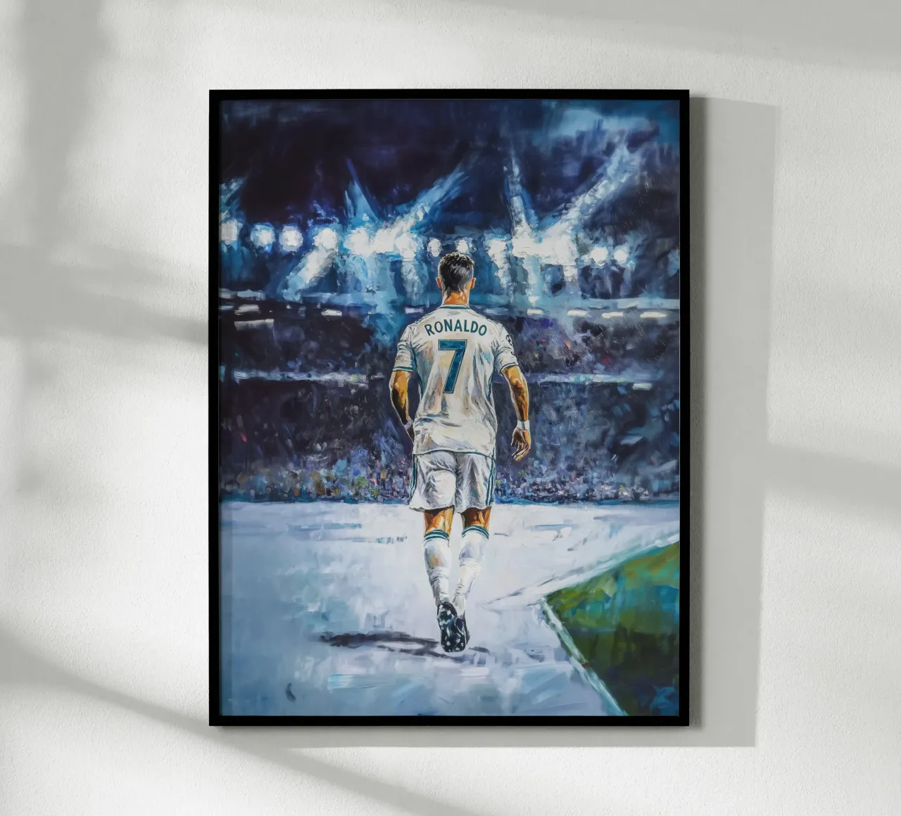 Sensazione dello stadio Ronaldo poster con telaio in plastica da Carinaprint