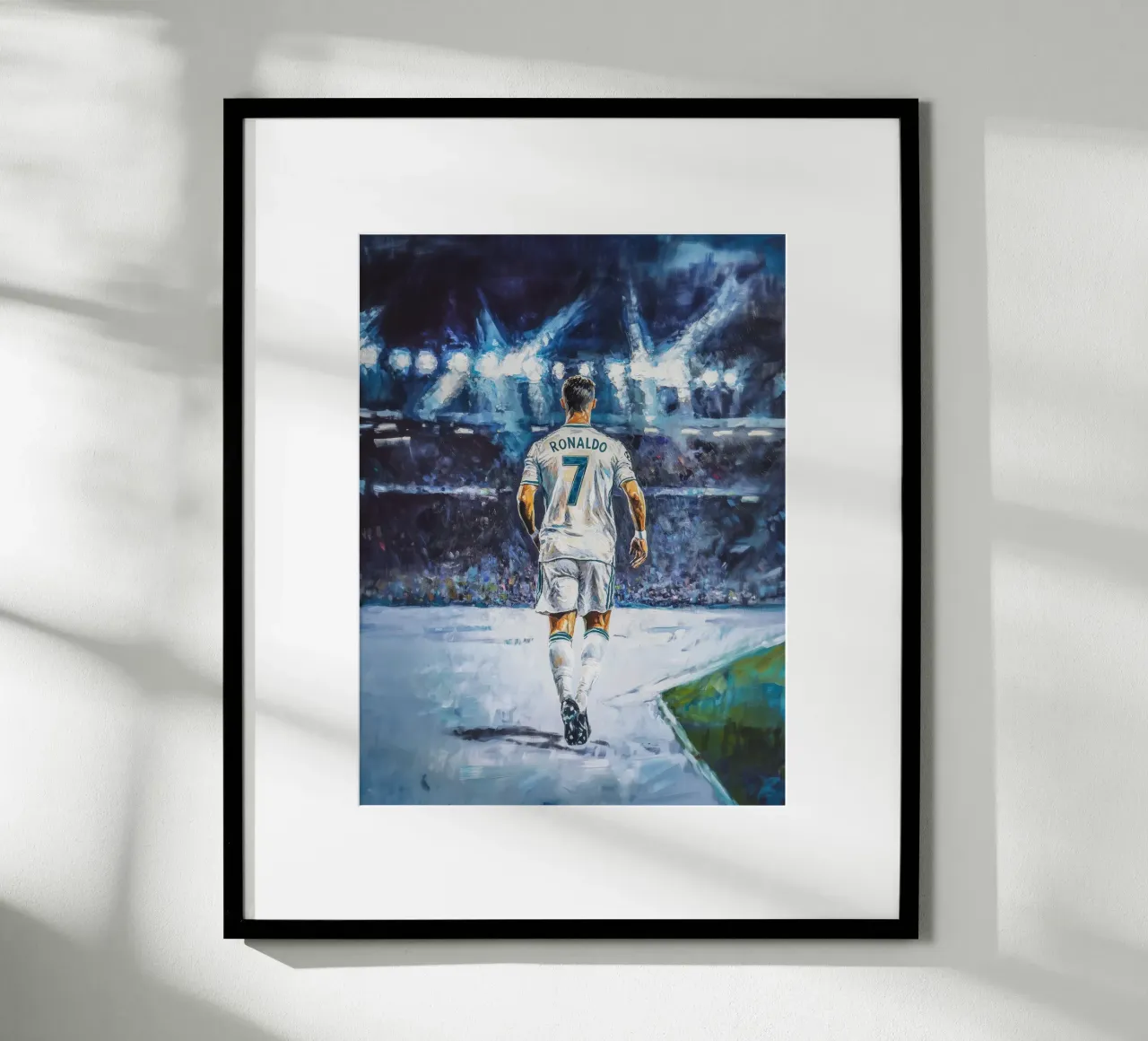 Sensazione dello stadio Ronaldo poster con telaio in plastica da Carinaprint