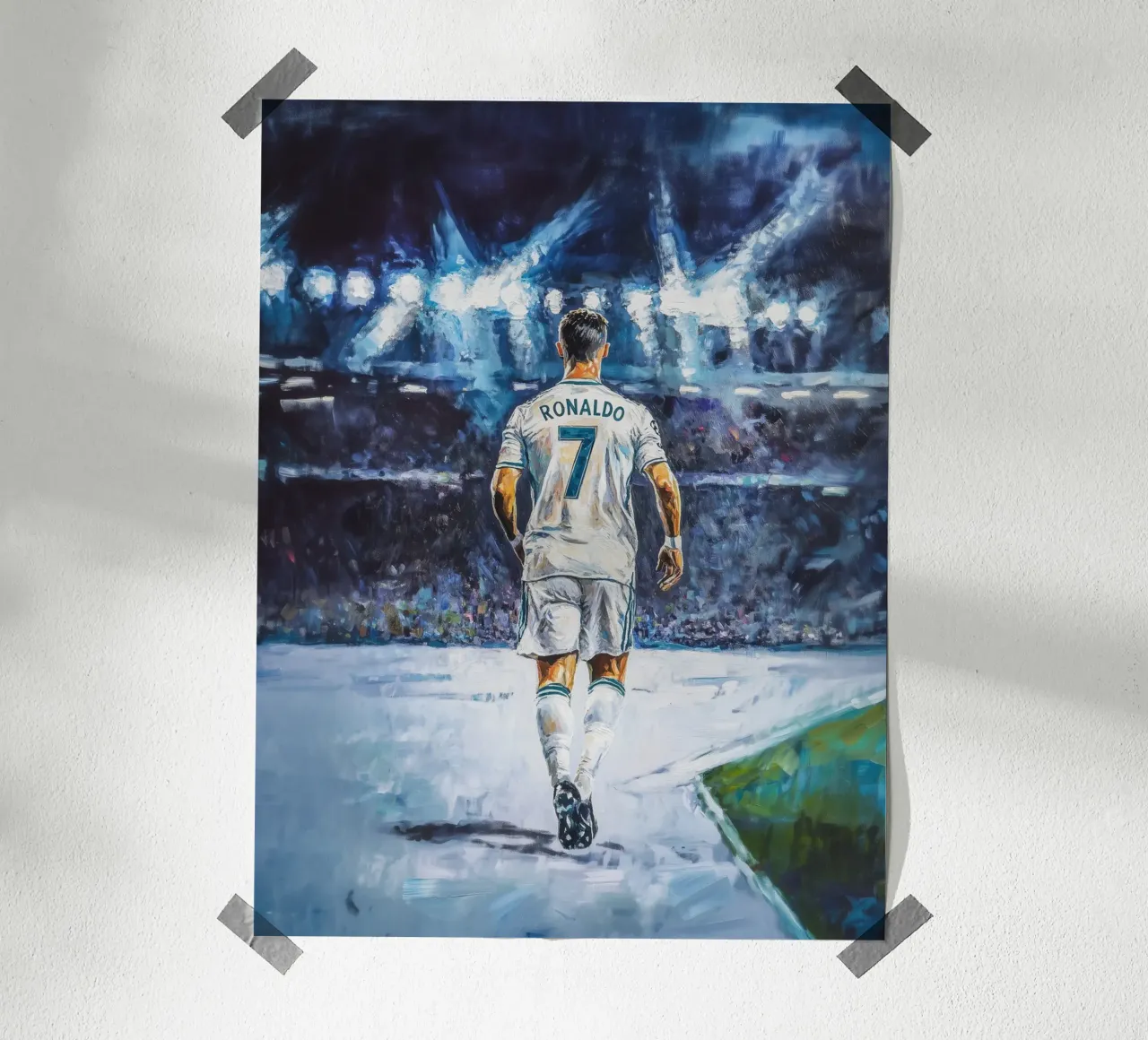 Sensazione dello stadio Ronaldo poster con telaio in plastica da Carinaprint