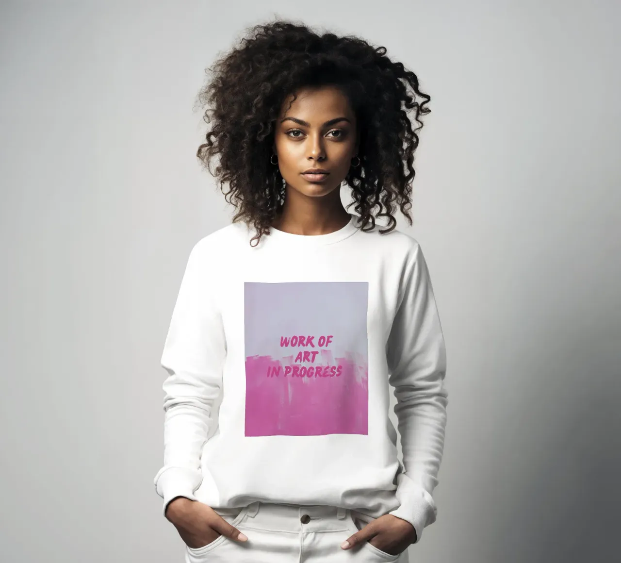 Work Of Art In Progress sweatshirt by FABOArt