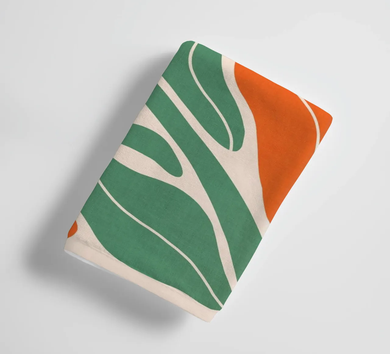 Moderno Boho Art Nouveau floreale 3/3 - Arancione e verde asciugamano da bagno da Dominique Vari