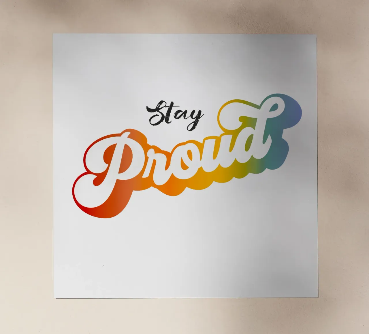 PRIDE - Rimanete orgogliosi con i colori dell'arcobaleno pellicola backlit da Dominique Vari Words