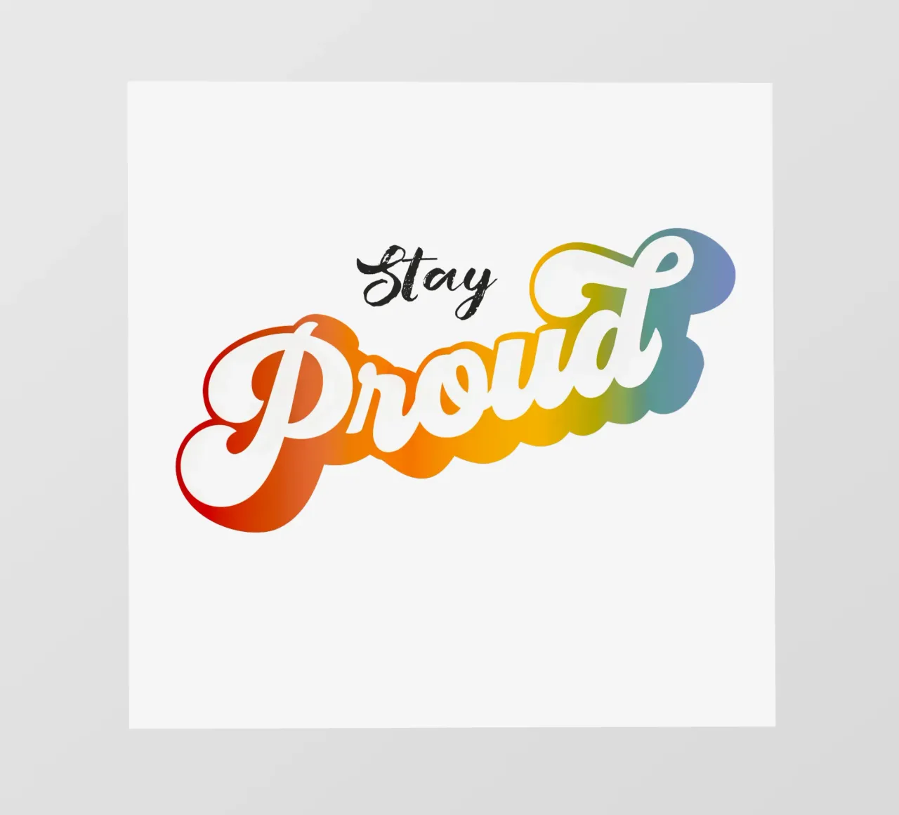 PRIDE - Rimanete orgogliosi con i colori dell'arcobaleno pellicola backlit da Dominique Vari Words