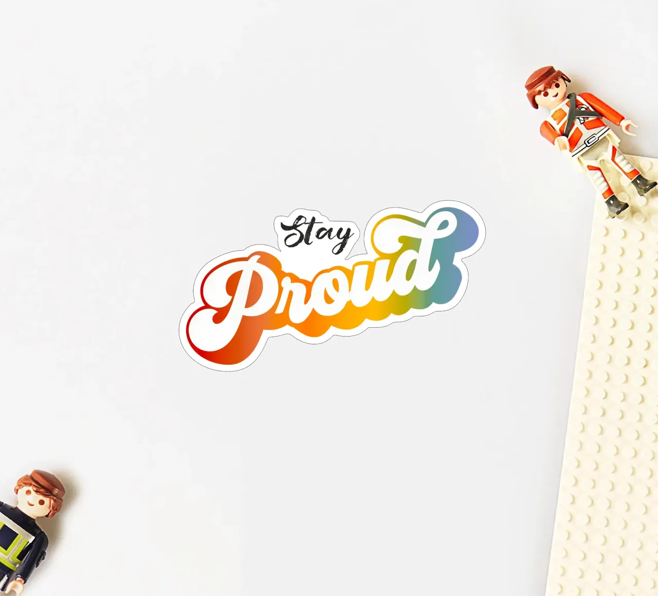 PRIDE • Stay Proud in Rainbow Colours sticker by Dominique Vari Words