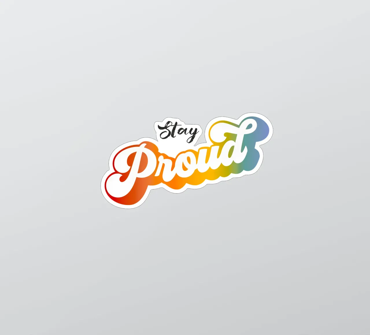 PRIDE • Stay Proud in Rainbow Colours sticker by Dominique Vari Words