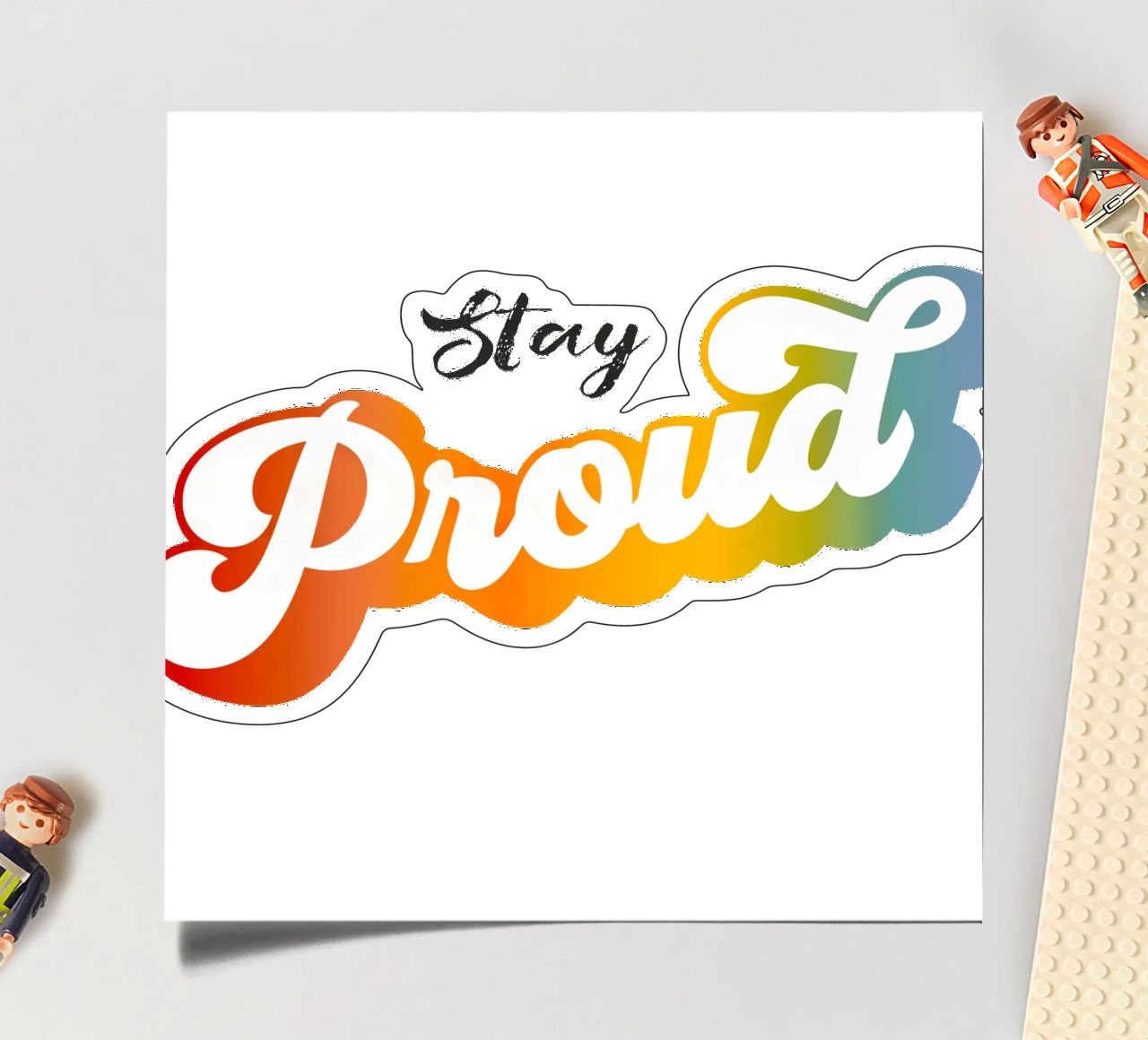PRIDE - Rimanete orgogliosi con i colori dell'arcobaleno foglio adesivo da Dominique Vari Words