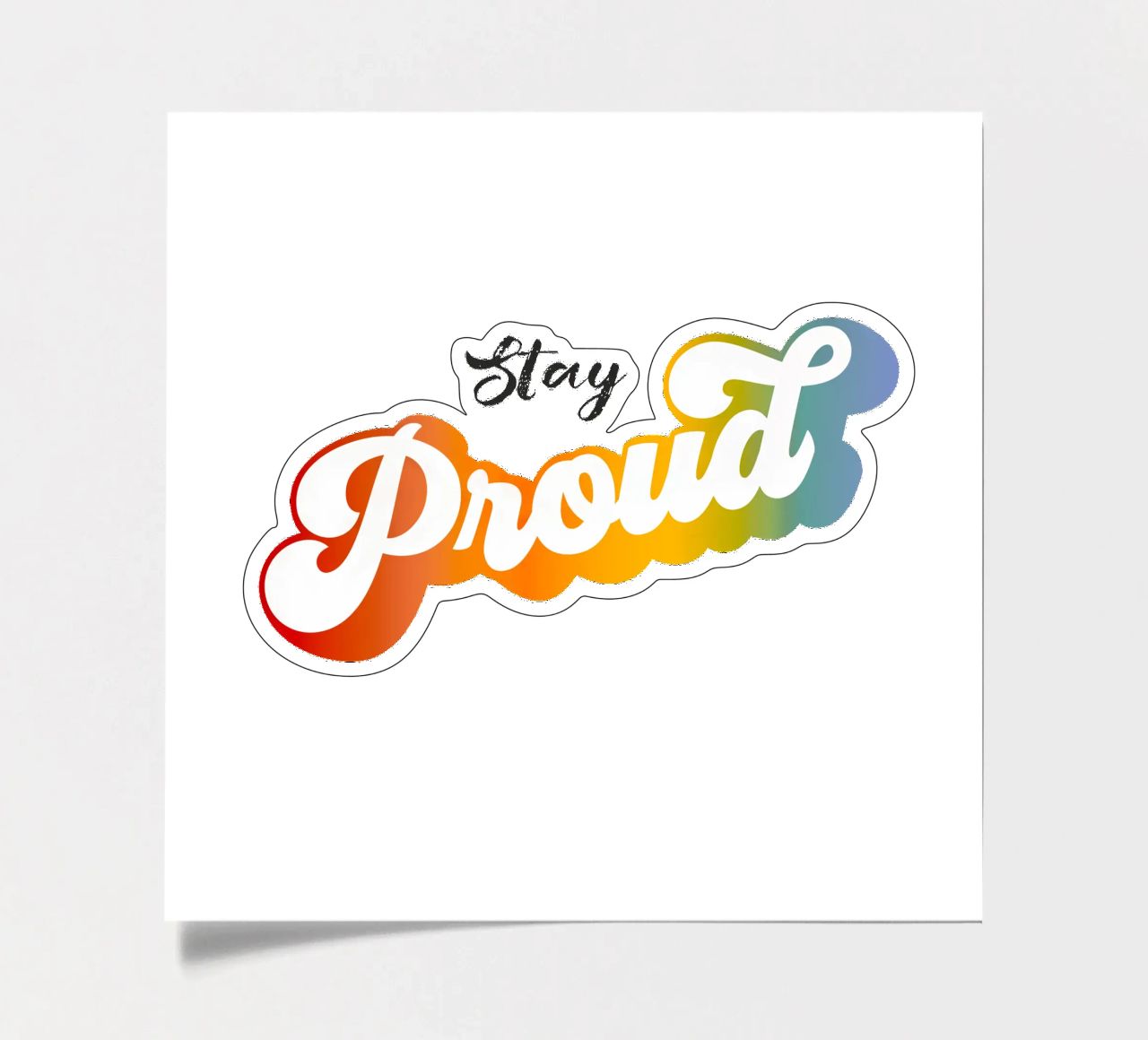 PRIDE - Rimanete orgogliosi con i colori dell'arcobaleno foglio adesivo da Dominique Vari Words