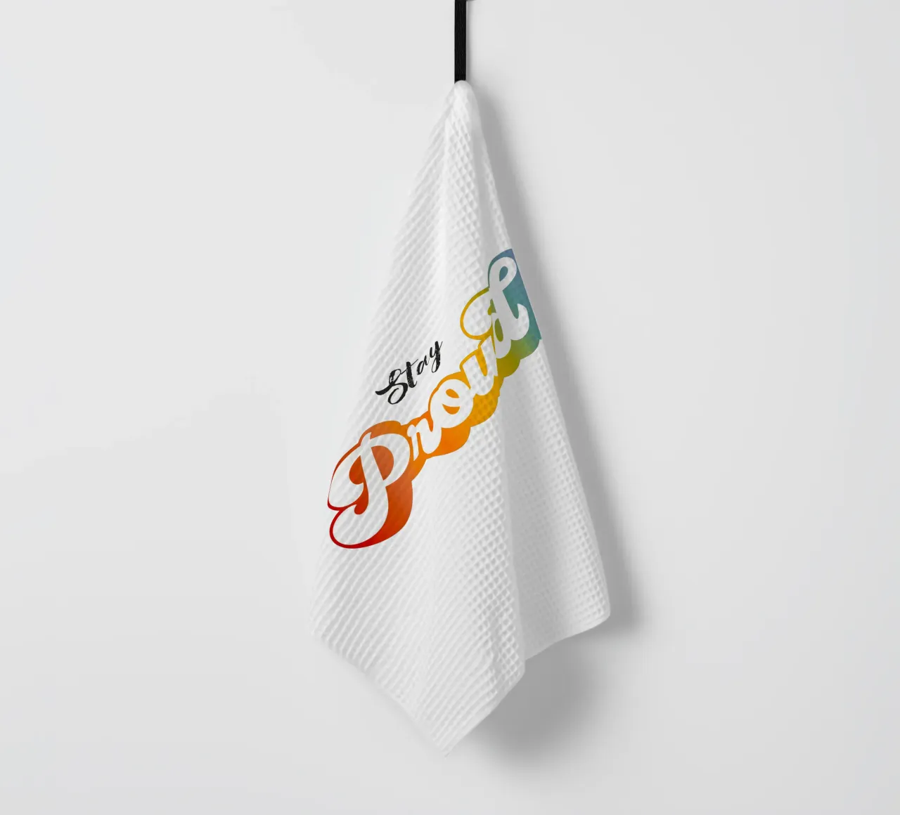 PRIDE - Stolz sein in Regenbogenfarben Geschirrtuch von Dominique Vari Words