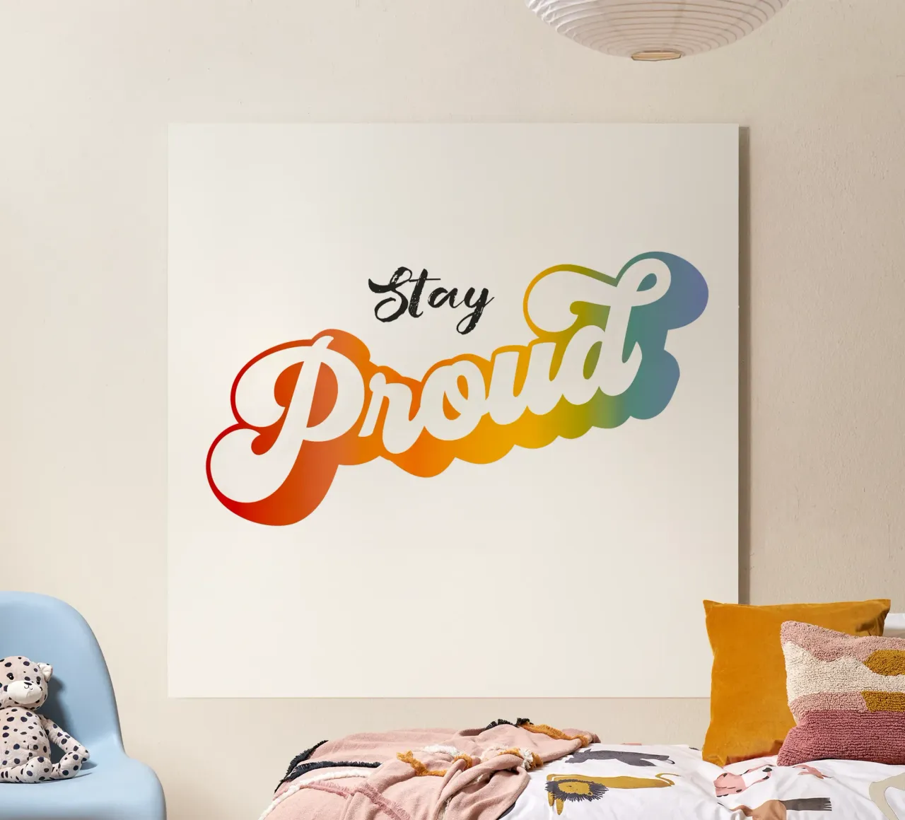 PRIDE - Siéntete orgulloso con los colores del arco iris metacrilato de Dominique Vari Words