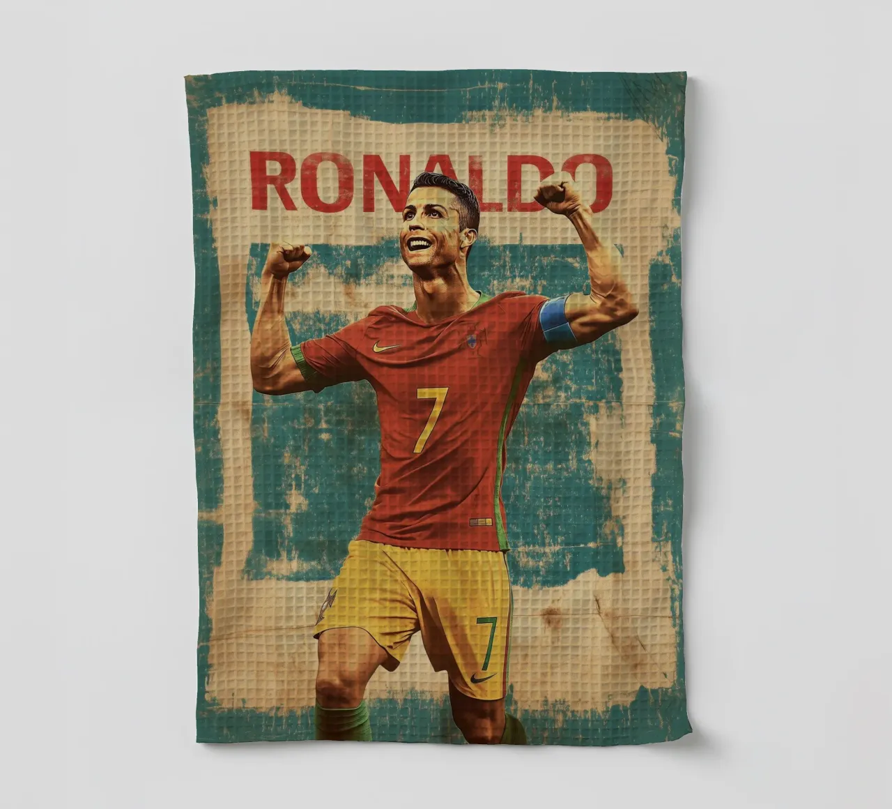Vintage Christiano Ronaldo Champion tea towel by Carinaprint