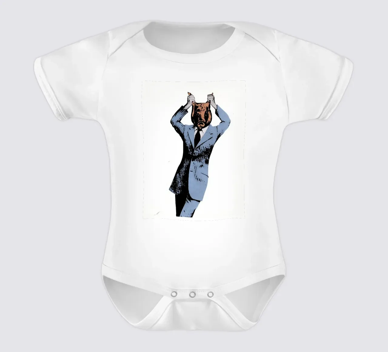 Maiale in camoscio Arte body neonato maniche corte da music soul