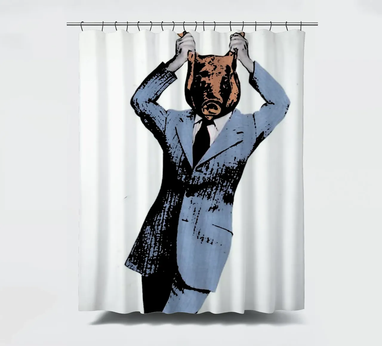 Pig In A Suede Art Duschvorhang von music soul