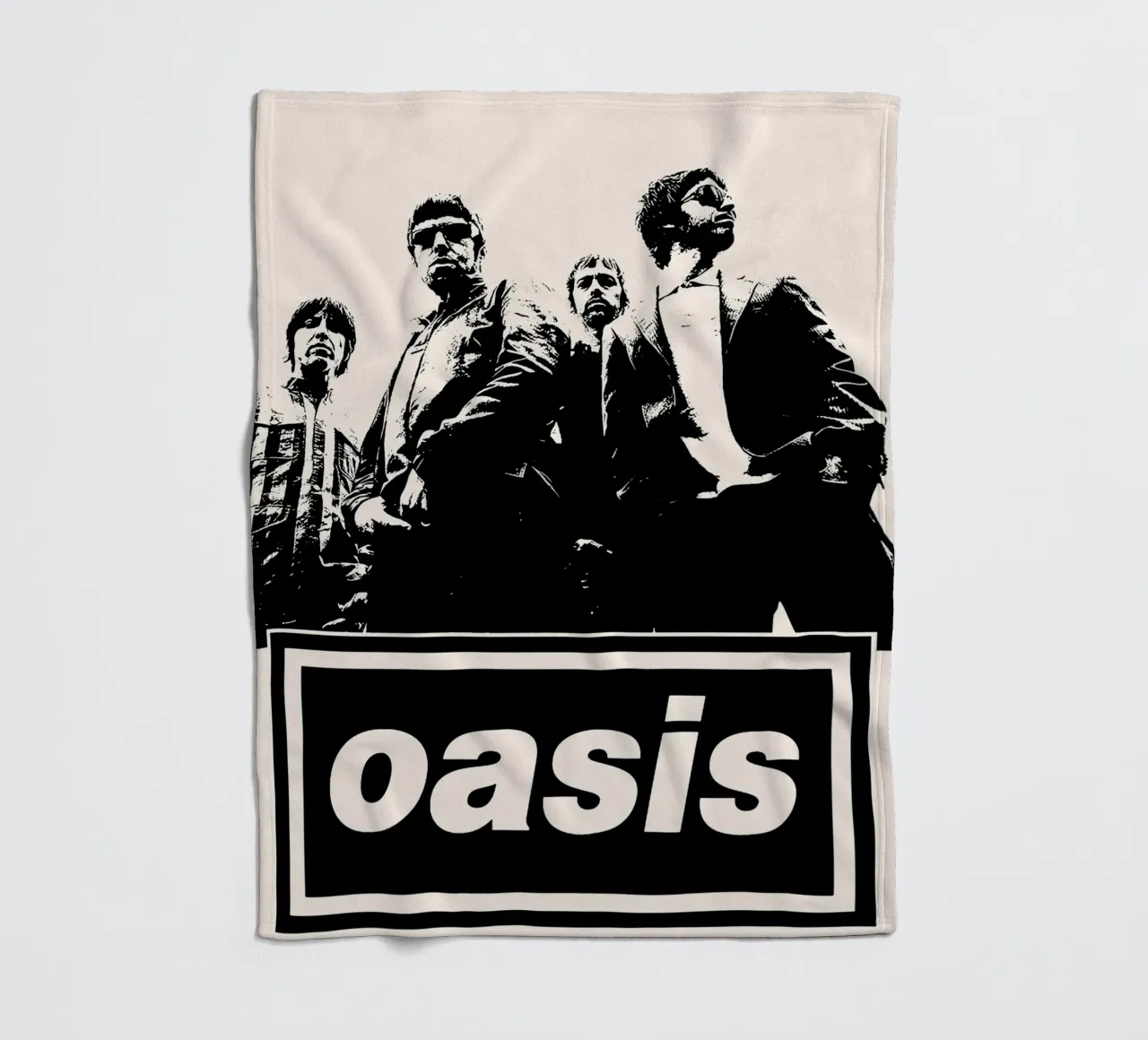 Oasis Art fleece blanket by music soul