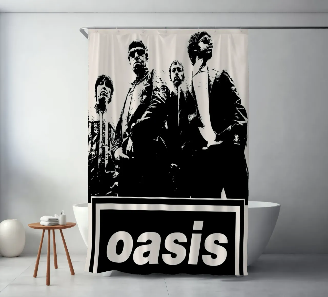 Oasis Art shower curtain by music soul