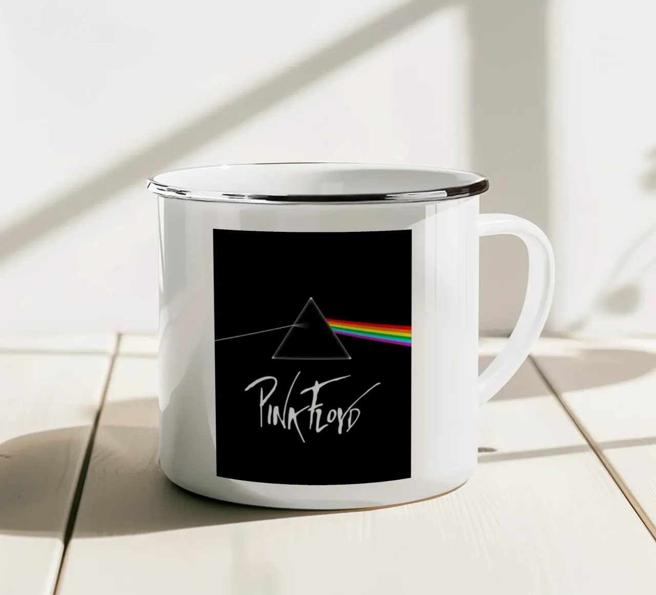 Dark Side Of The Moon Pink Floyd Arte tazza in smalto da music soul