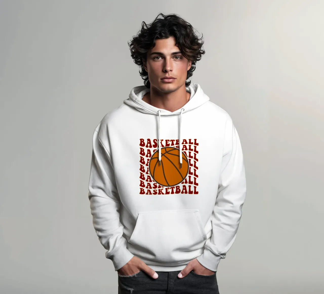 basket art design felpa con cappuccio da ririedis
